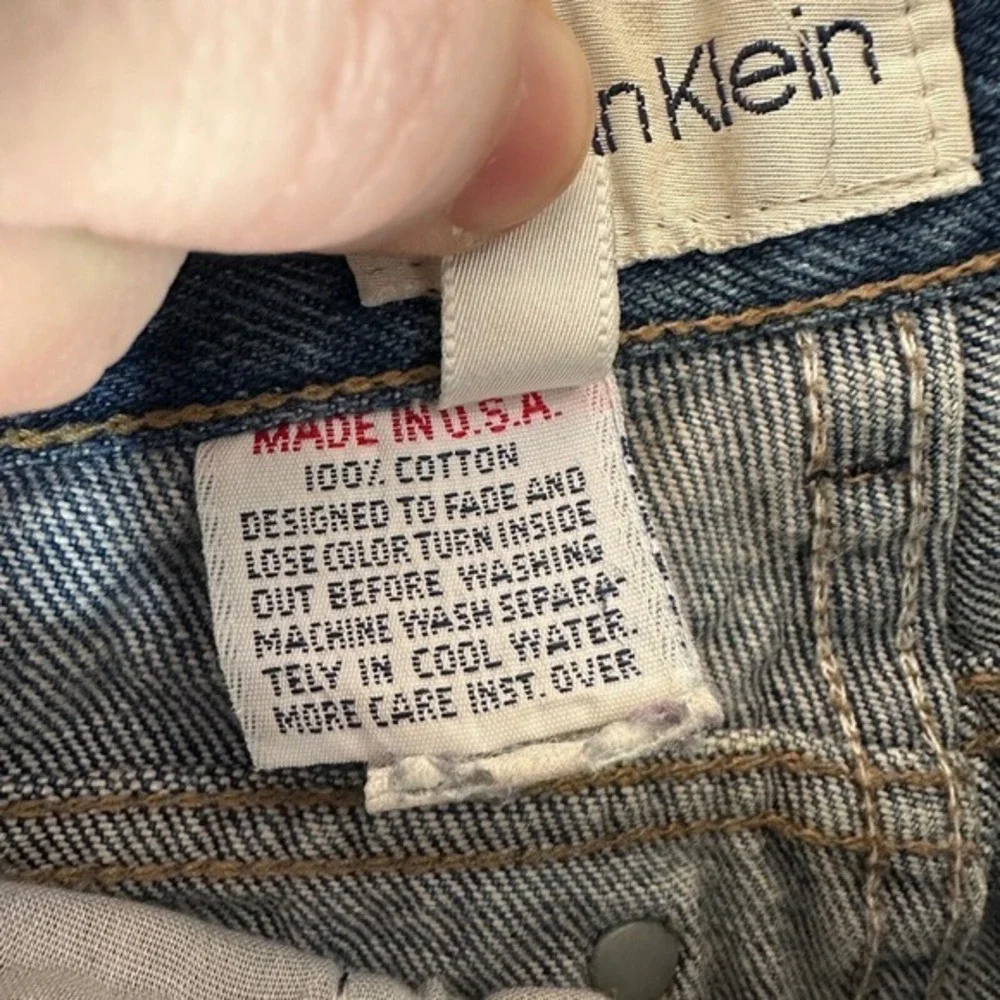 Vintage Calvin Klein High Waist Jeans Juniors 3 Dark Wash‎ Denim 22X27
